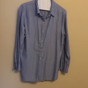 Long boyfriend fit light denim shirt